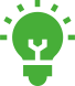 green lightbulb icon